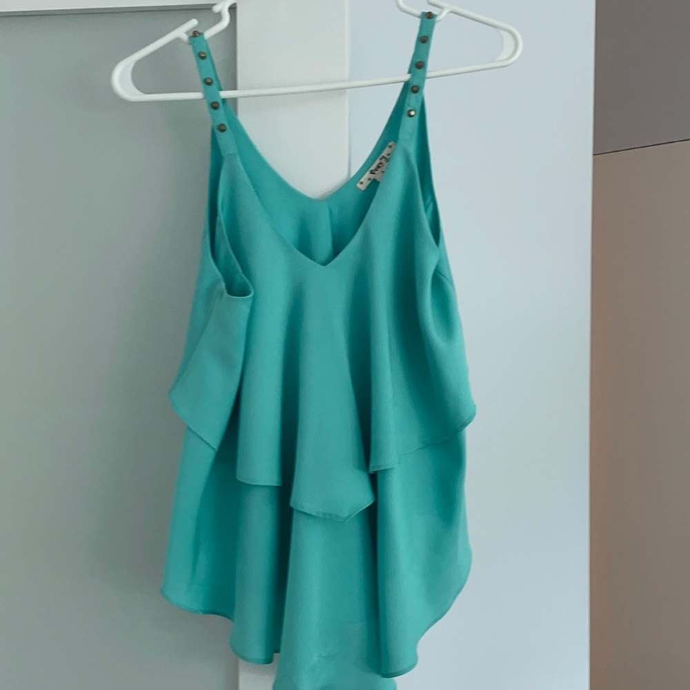 Studded strap flowy top